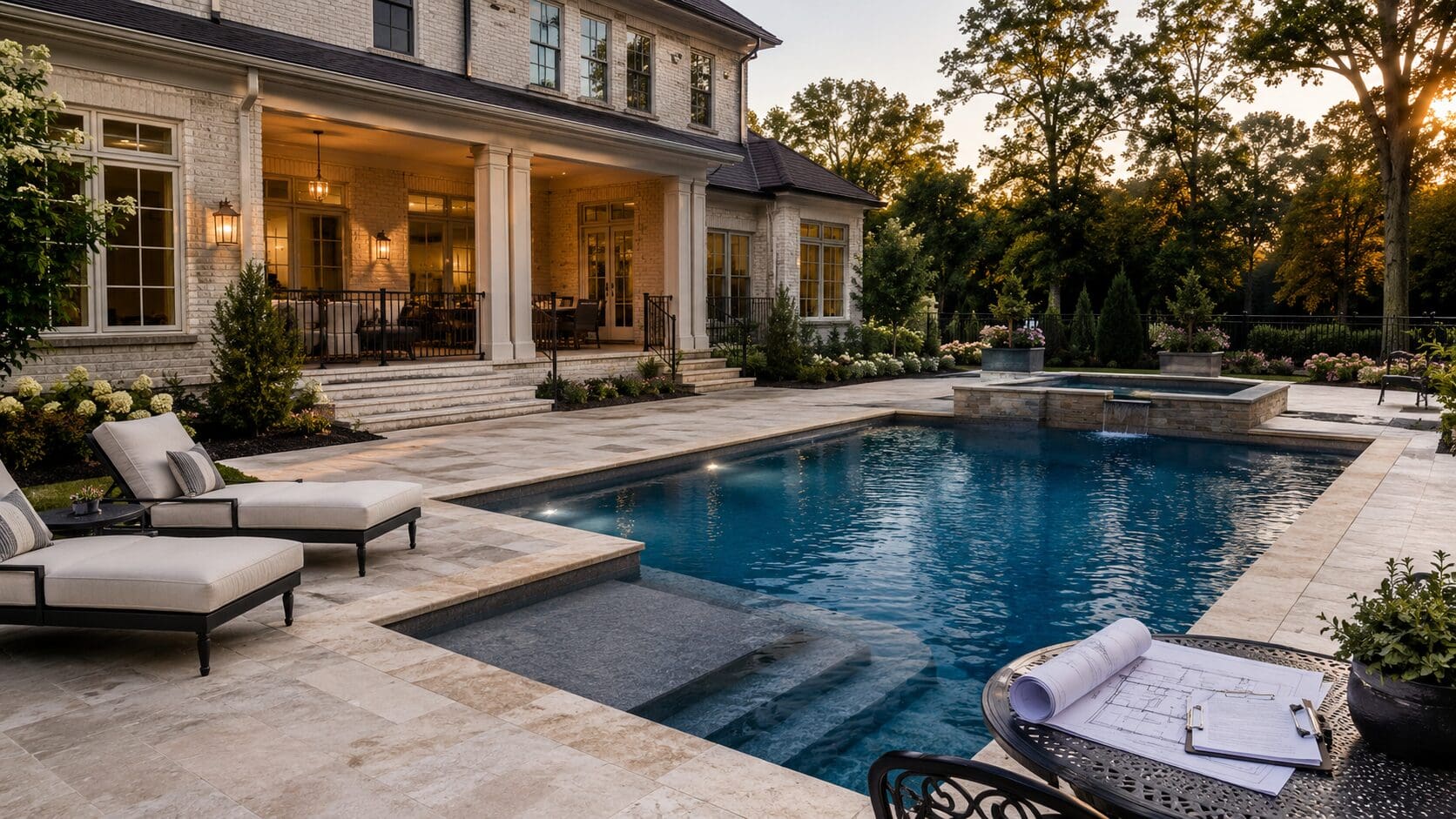 Relax pools Elegant Backyard Retreat Haymarket VA